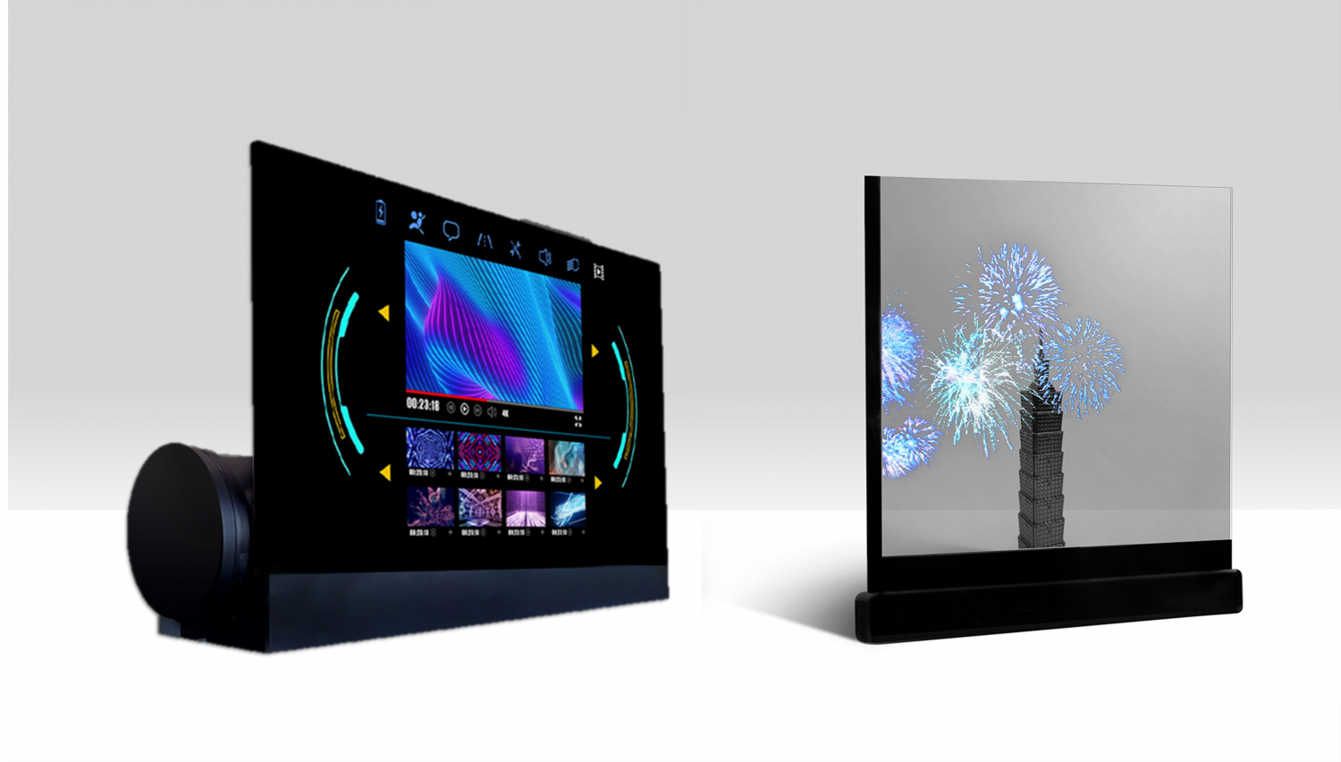 可捲式、折疊性、高透明